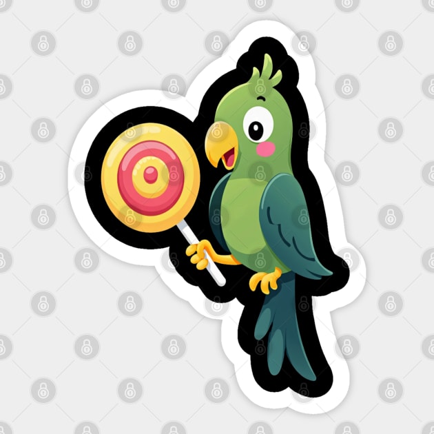 Green parrot Art Sticker by Graphic tees